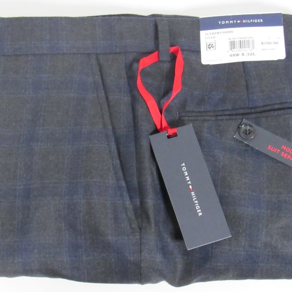 COPY - Tommy Hilfiger Stretch Blue Charcoal Windowpane - Picture 5 of 5
